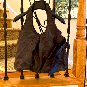 Talbots vintage black leather shoulder bag